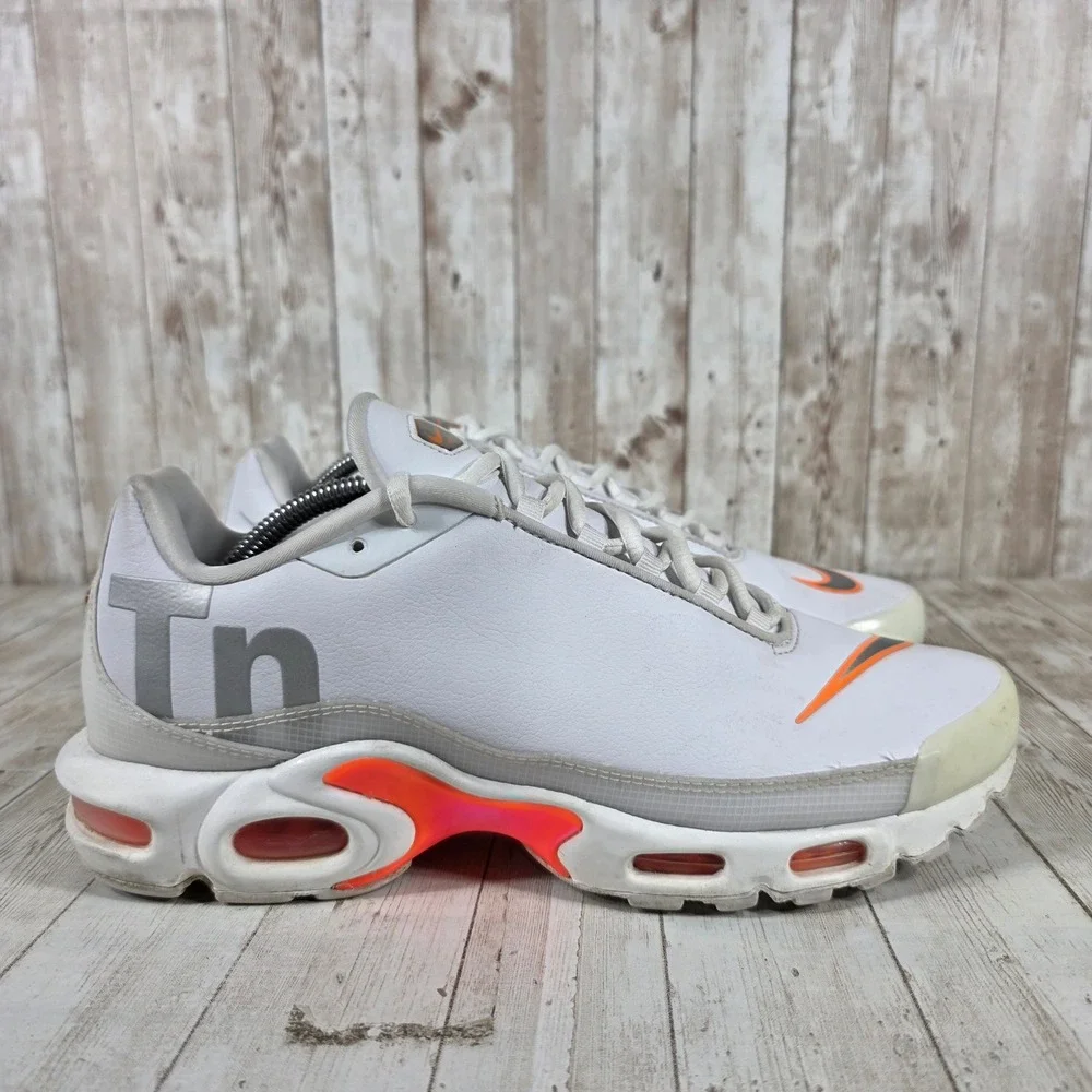 Nike Air Max Plus NS‎ GPX White Total Orange Tn Logo Mens AQ1088-100 Size 11